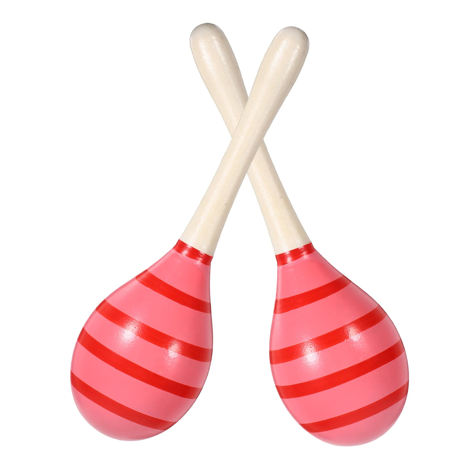2 Pcs Wooden Maracas Toddler Toy Percussion Instrument Kids Shakers Musical Toys Instruments Baby