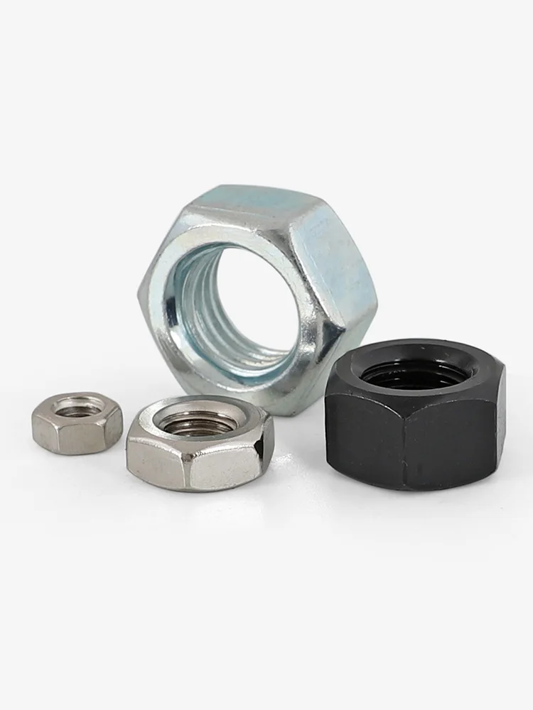 M1.2 M1.4 M1.6 M2 M2.5 M3 M4 M5 M6 M8 M10 M12 Nickel Plated/Black Nickel Hex Hexagon Nut hexagon nuts