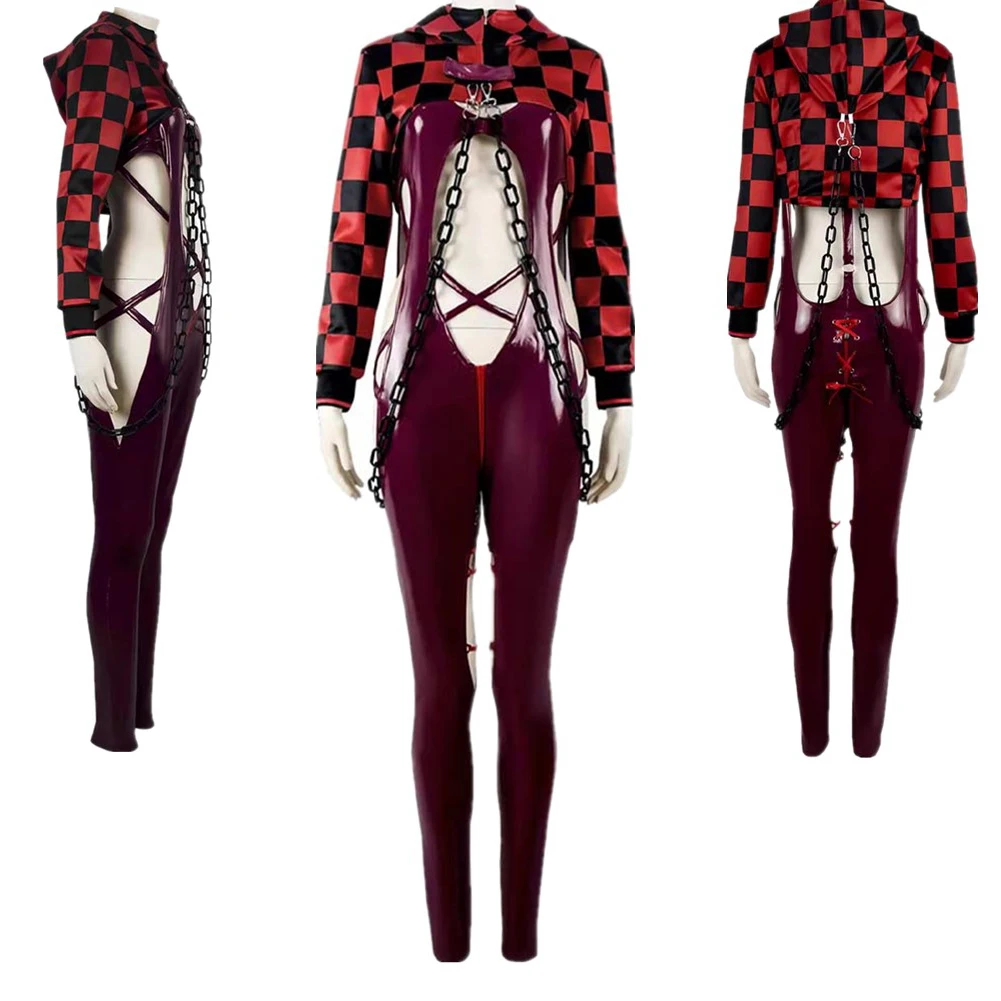 

Костюм для косплея ЭВА, костюм звездного косплея, комбинезон с лезвиями для взрослых, женский красный костюм водителя, аксессуары для Хэллоуина