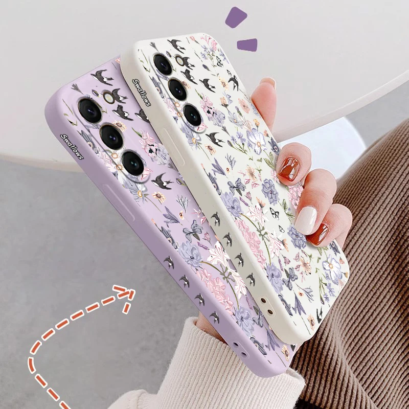 Elegant Wilted Flower Silicone Phone Case Cover
