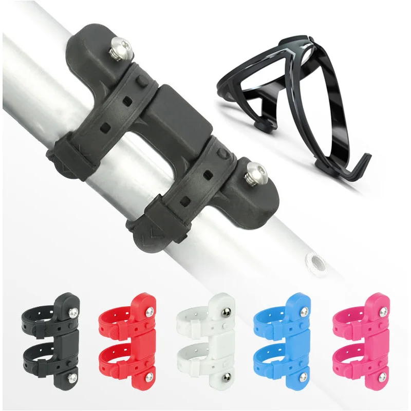 Bicycle Water Bottle Holder Silicone Non-slip Straps Mtb Road Bike Bottle Stand Base Converter Mount Adapter Cycling Accessorie Bicycle Water Bottle Cage Bicycle Bottle Holder Water Bottle Holder
