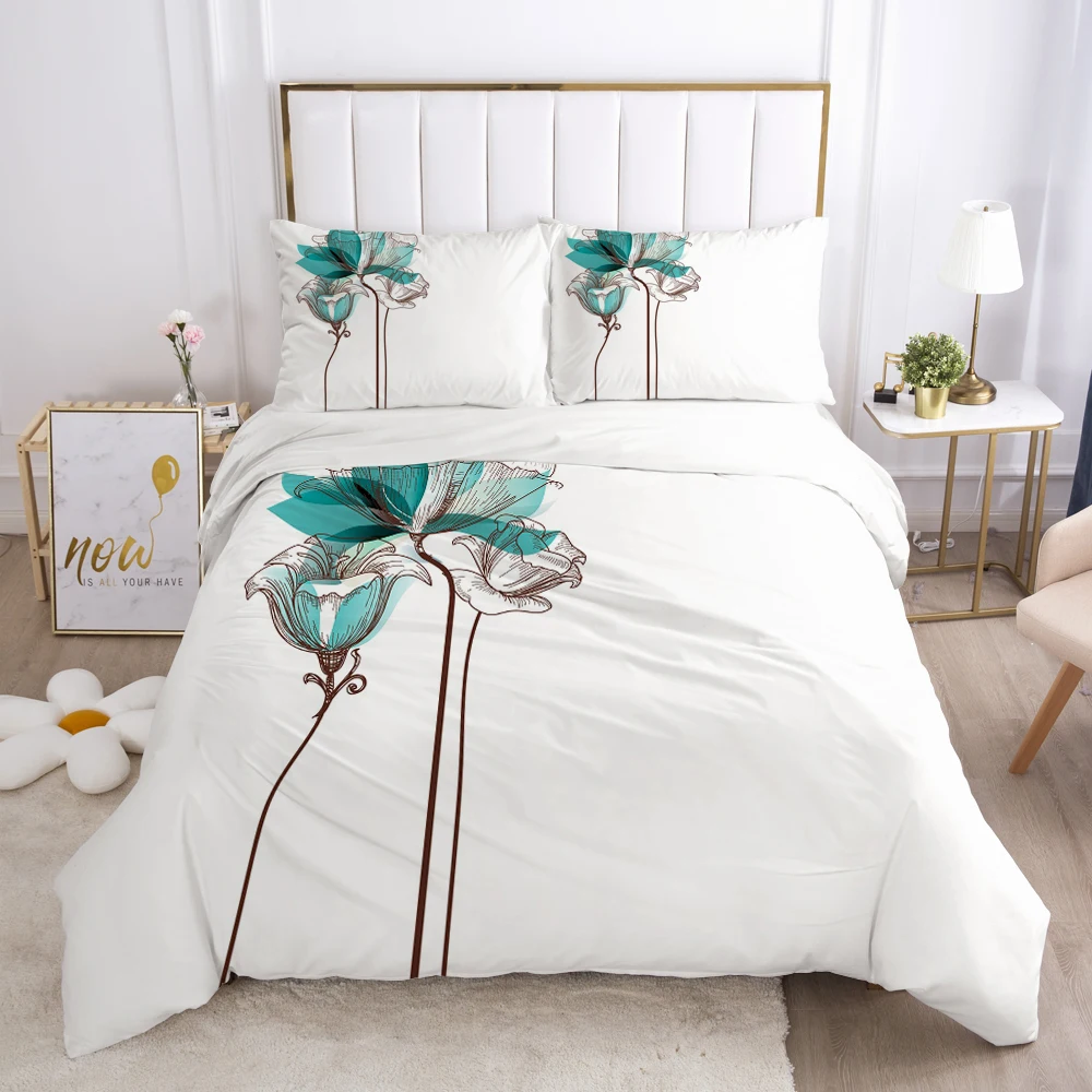 Description Picture 6 of itemBedding Set Duvet Cover Pillowcases Comforter/Quilt/Blanket Cover Luxury 3D HD Quality Printed Reactive Queen Single Leaf