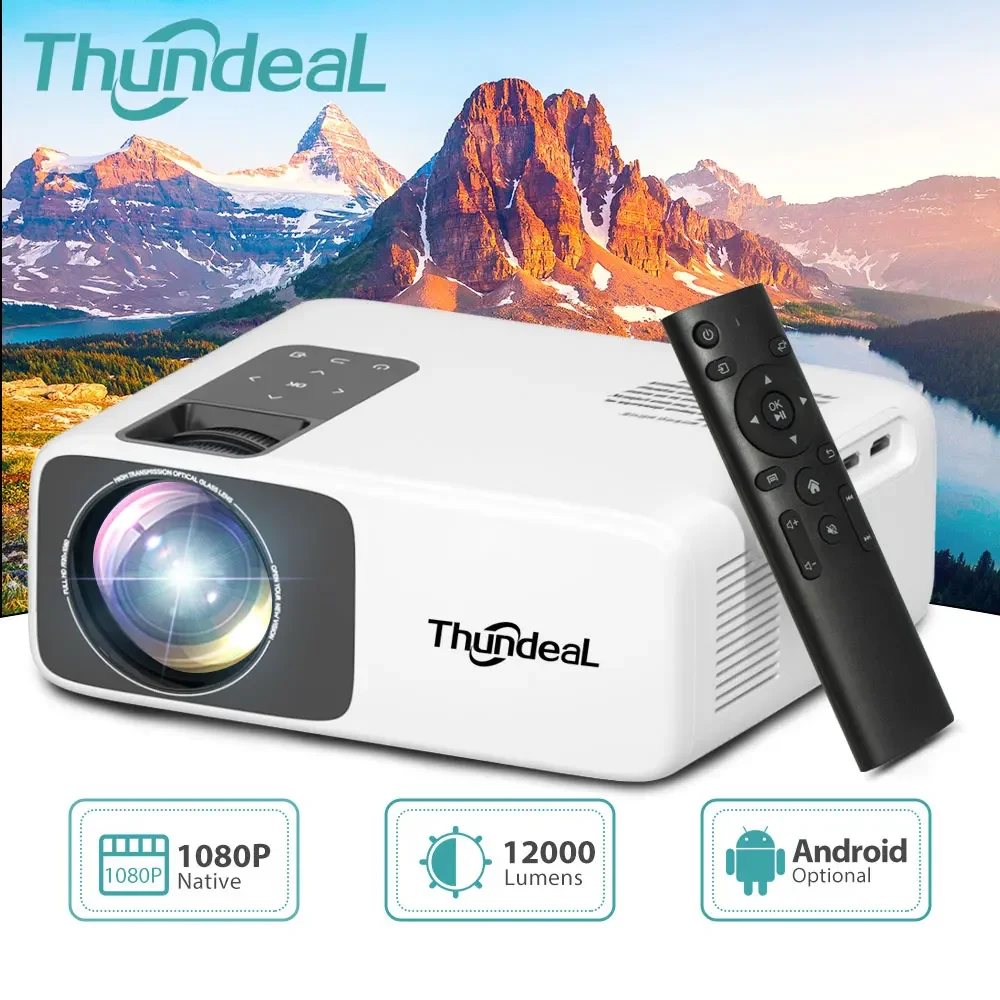 ThundeaL Projector TD93Pro Full HD Video 1080P Android WiFi Projector Home Media Player