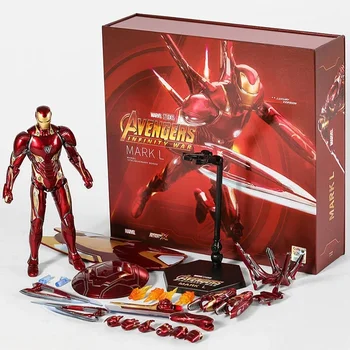 ZD Marvel Avengers Toys Iron Man Nanometre War Armor MK50 MARK50 Action Figure 7 Inch Mark Doll Moves Together Ornament Gifts