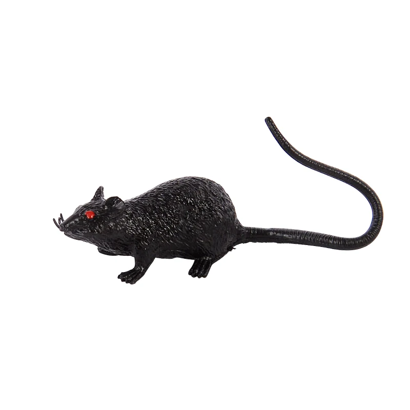 10 stücke Halloween Simulation Mini Maus Gefälschte Tier Modell Horror Party Spielzeug Streiche Prop PVC Tier Skulptur Dekoration Zubehör – Detail 1