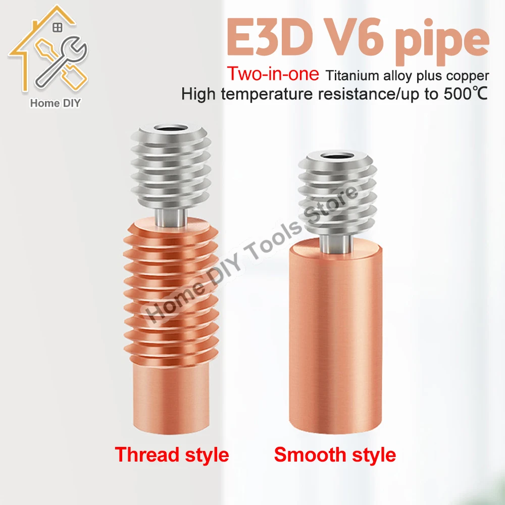 

CR10 Heatbreak Titanium Alloy Heat Break Throat 1.75mm Copper Plating Tube For Ender 3 CR-10 Hotend 3D Printer