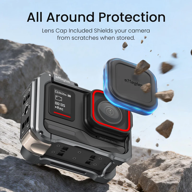 Insta360 ACE PRO 1/2 카메라 렌즈 캡용 금속 토끼 케이지 수평 수직 촬영 퀵 릴리스 보호 프레임 액세서리