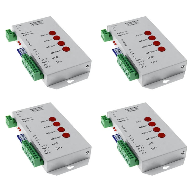 

4X RGB LED Controller T1000S SD Card 2048Pixels Controller For WS2801 WS2811 WS2812B SK6812 LPD6803 DC5-24V