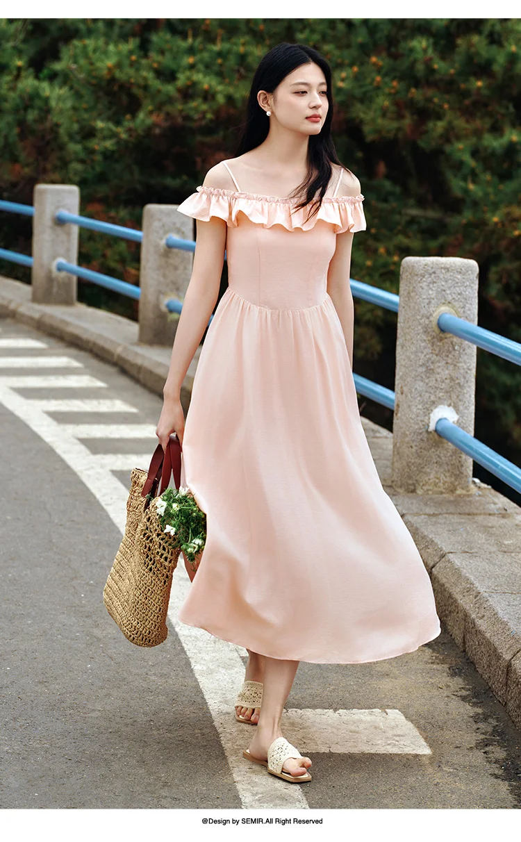 Bodycon Dress Women Slim Fit With Ruffled Hem Summer New Short Flutter Sleeves And Gentle Mid-Length Dress 10 Bodycon Dress Women Slim Fit With Ruffled Hem Summer New Short Flutter Sleeves And Gentle Mid-Length Dress