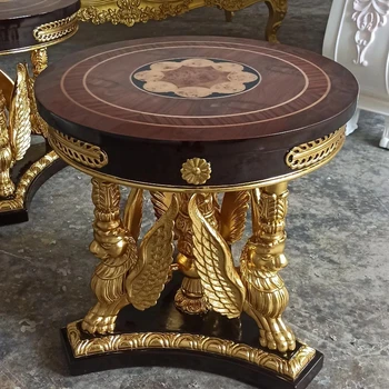 consolle classica di lusso in legno massello intagliato a mano, decorazione per ristorazione dal design antico in puro stile tradizionale
