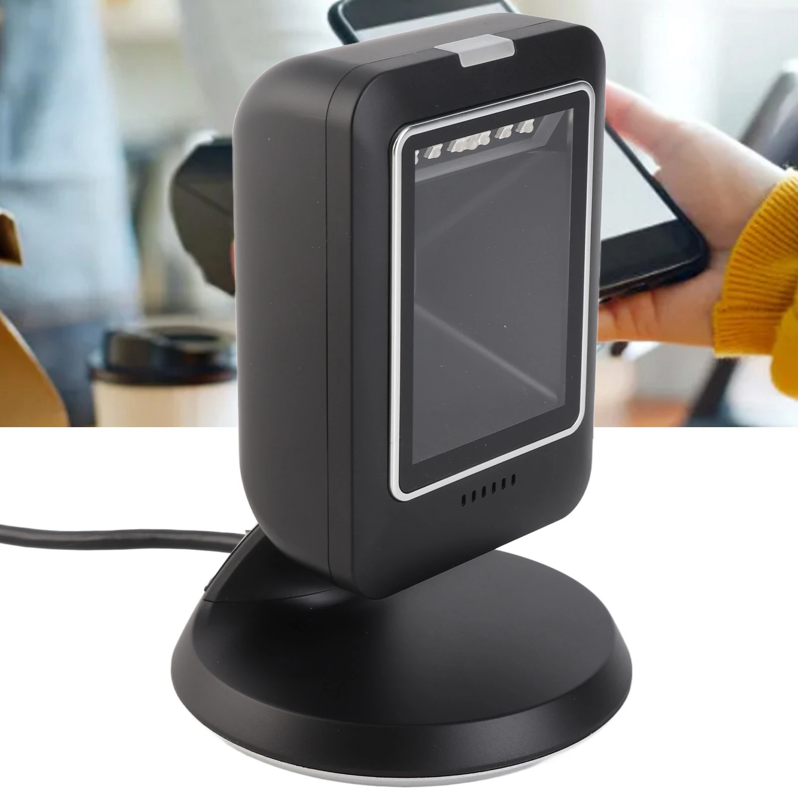 2D Hands  Barcode Scanner Prevent Reread High Frame Rate Omnidirectional USB Wired Desktop Barcode Reader for Retail Store