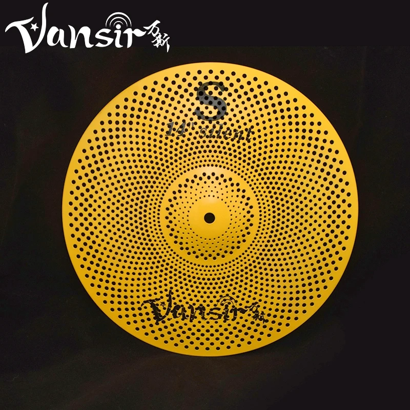 Vansir Cymbal Low Volume Cymbals 14 crash Silver/Gold/silent mute cymbal for practice