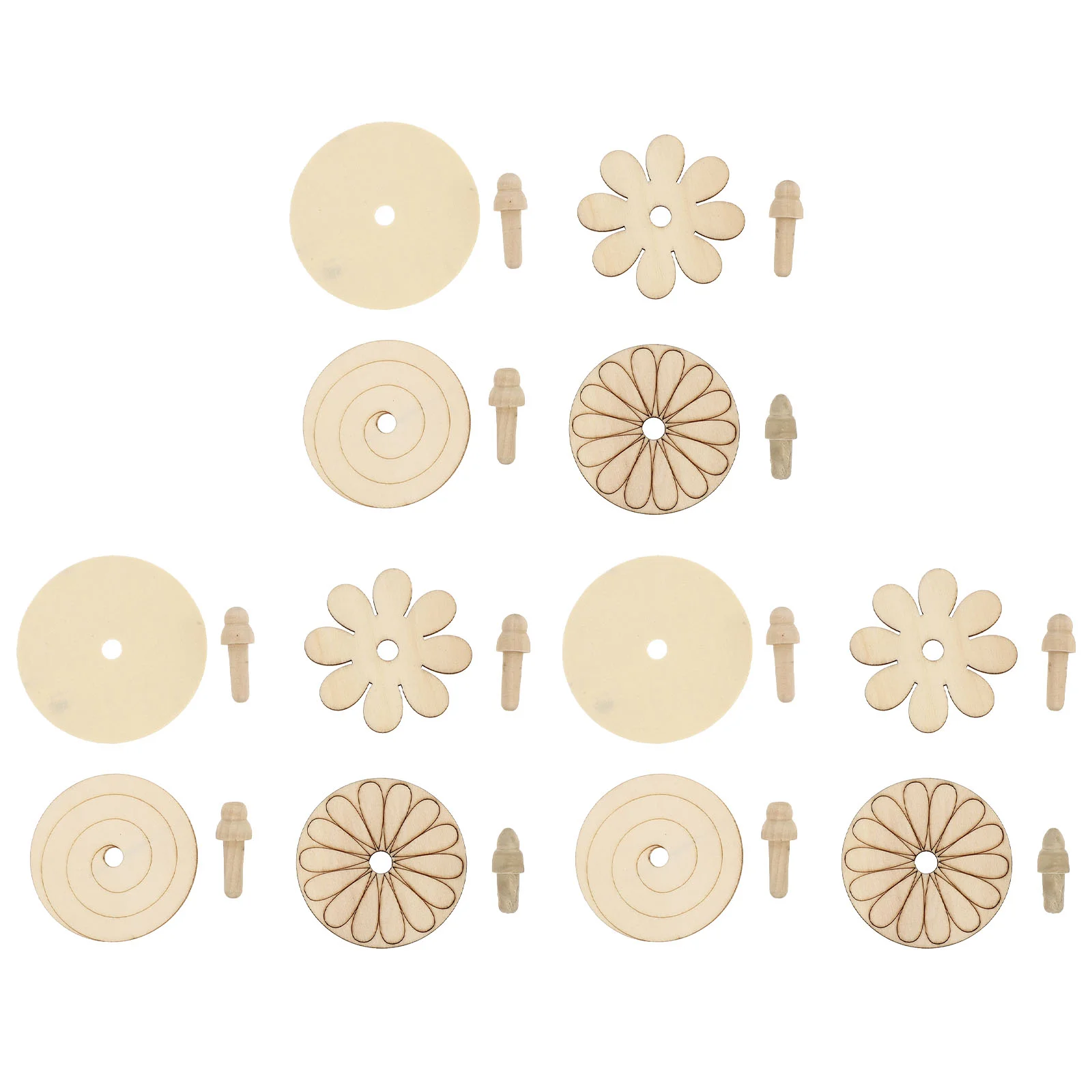 

12pcs Unfinished Wooden Painting Gyroscope Toy Plaything for Kids Children