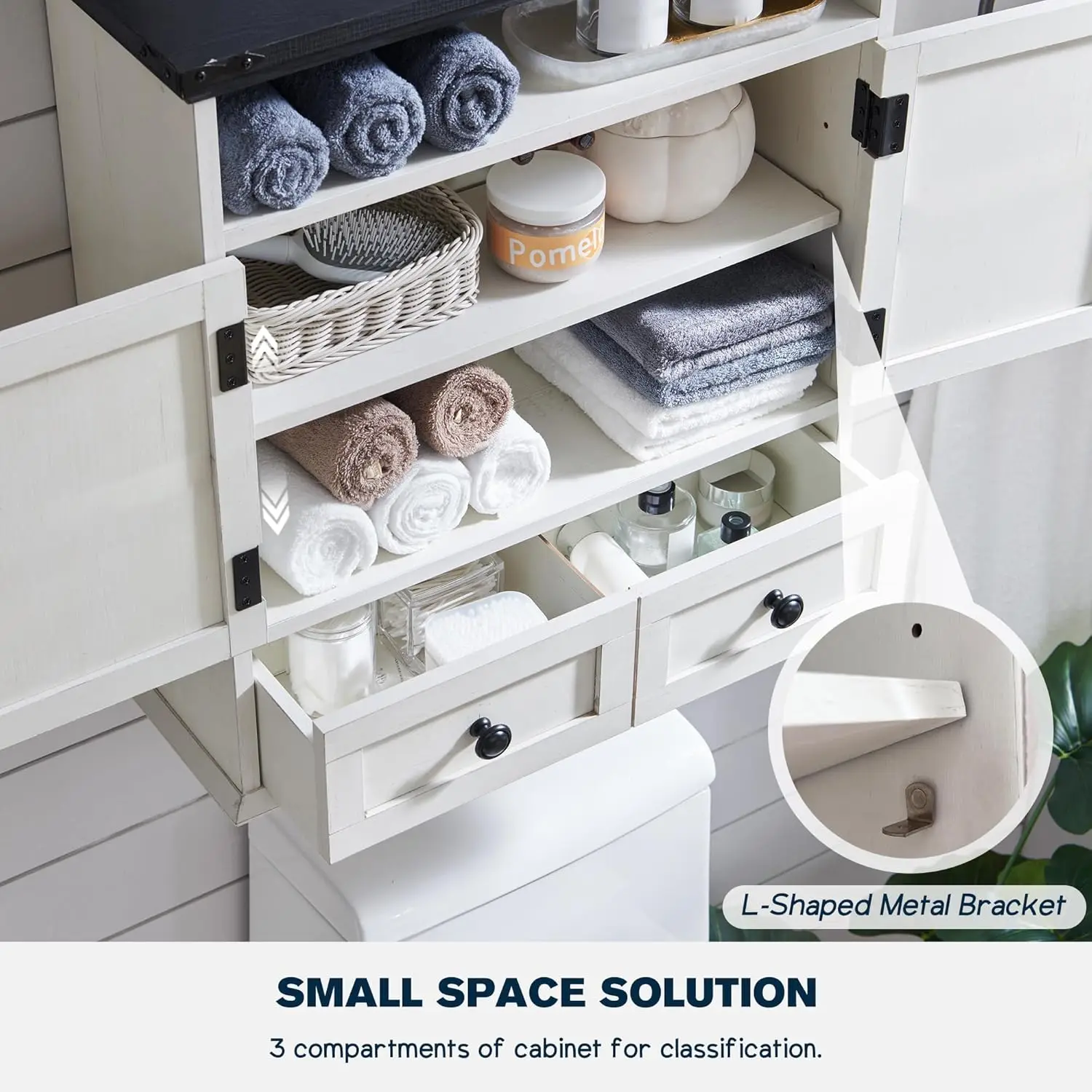 Bathroom Wall Cabinet, Farmhouse 24" Wide Medicine Cabinet with Drawer, Adjustable Shelf, Double Barn Doors, Storage Cabinets