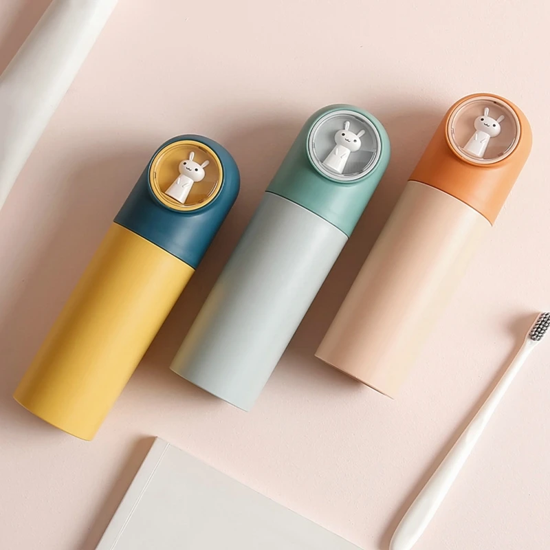Portable Toothbrush Storage Case Toothpaste Holder Box Organizer Household Storage Cup Outdoor Travel Bathroom