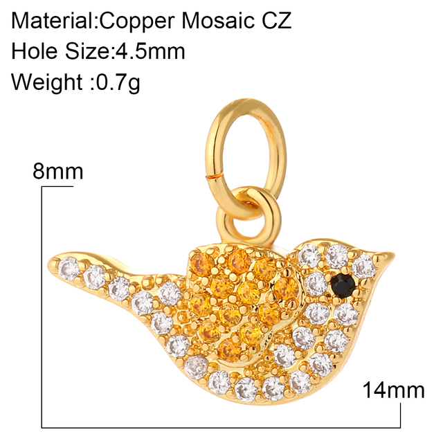 Crystal Animal Hummingbird Charms Necklaces For Women Fashion Jewelry Gold Pendant Color Chain Bird Pendant Choker Supplies