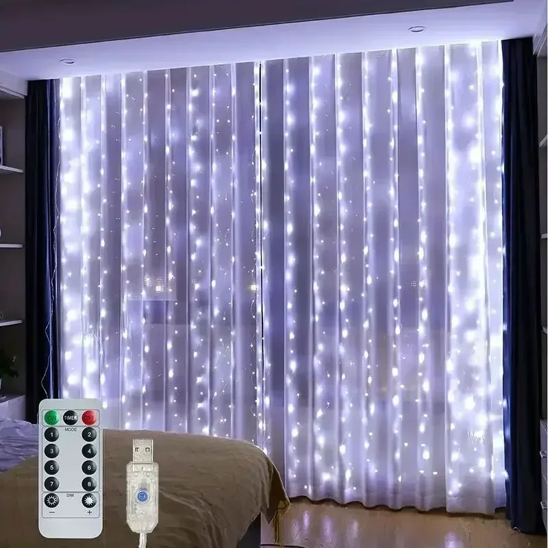 Description Picture 5 of item6M USB LED Curtains Festoon Led Light Garlands New Year Christmas decorations Wedding Decor Outdoor Garden Lights