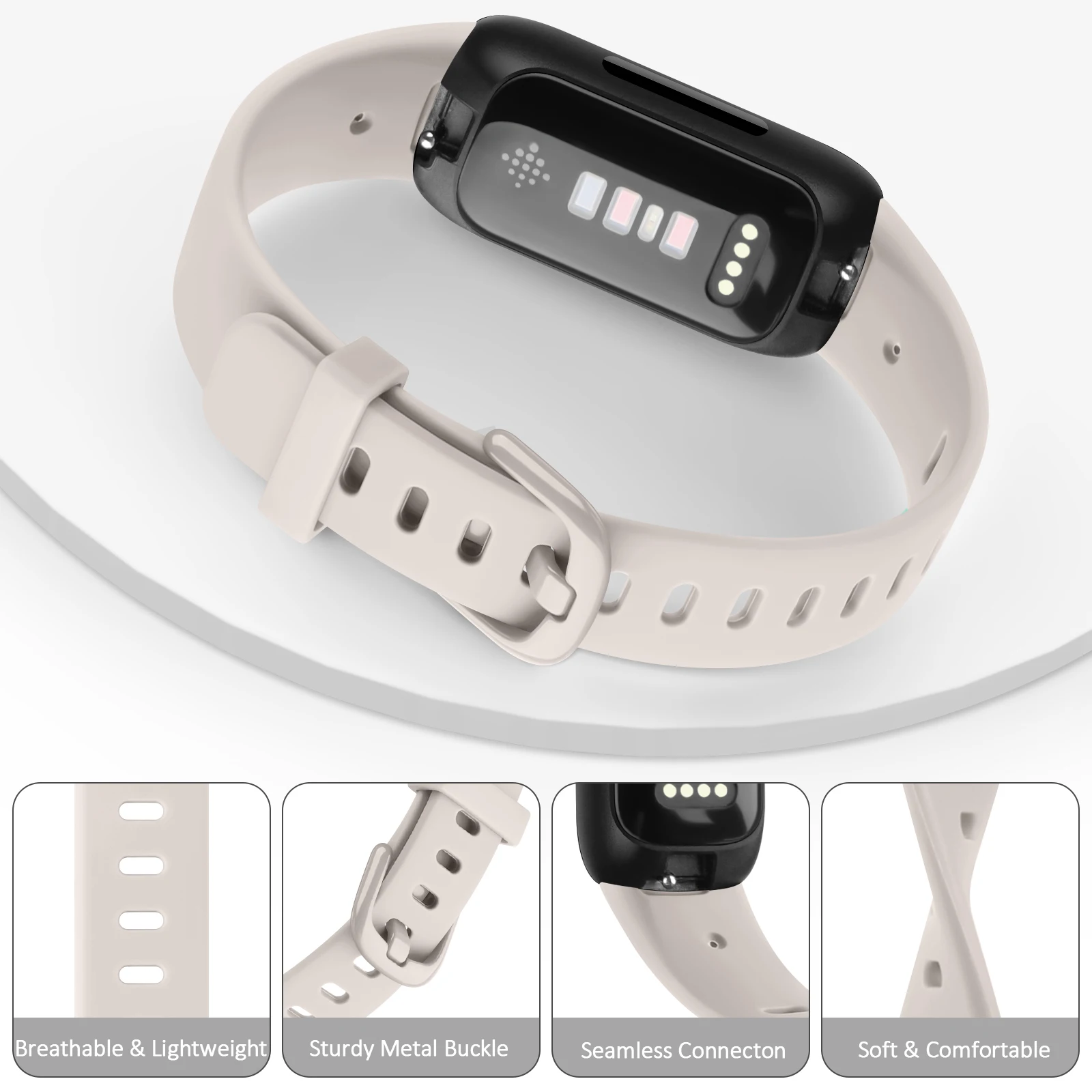 Soft Silicone Adjustable Sport Bracelet – Pack of 3 Watchbands