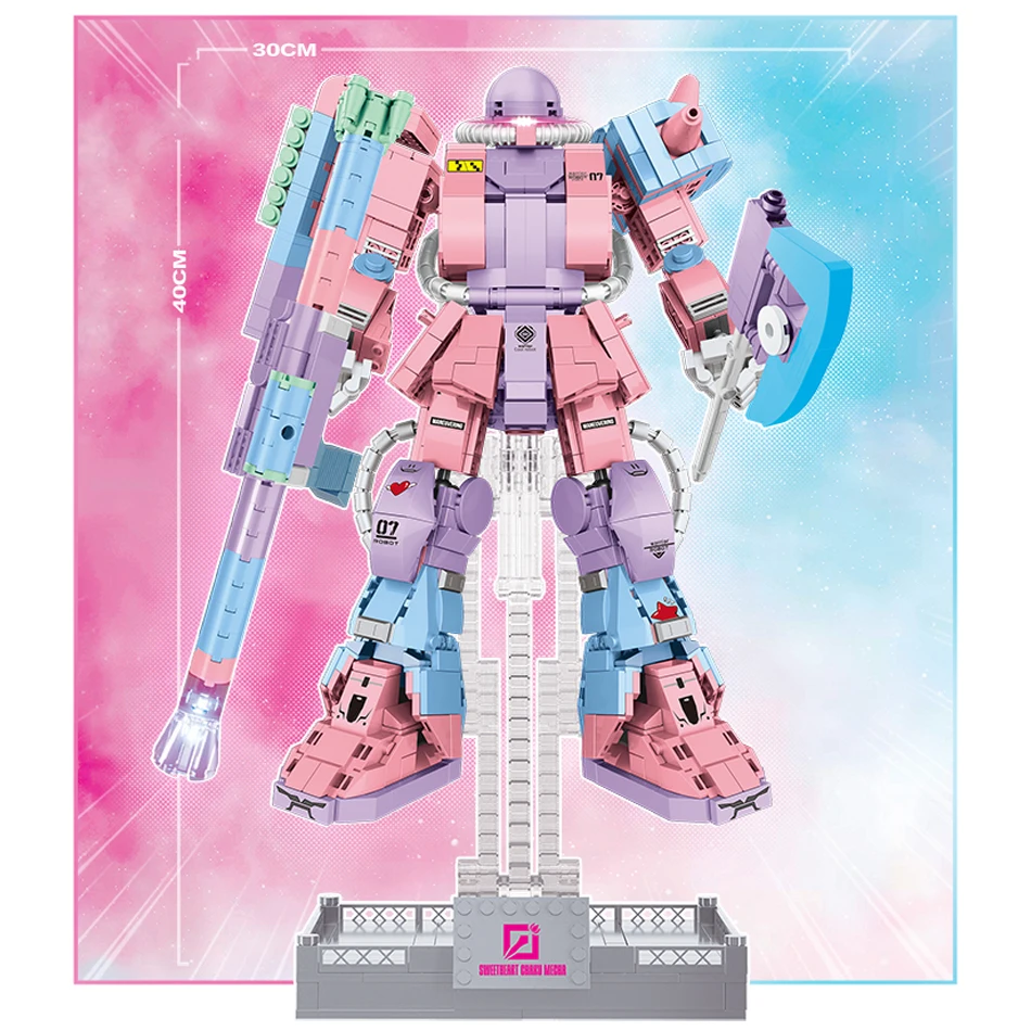 MOC Pink Sweetheart Zakude Mechanical Armor Building Blocks