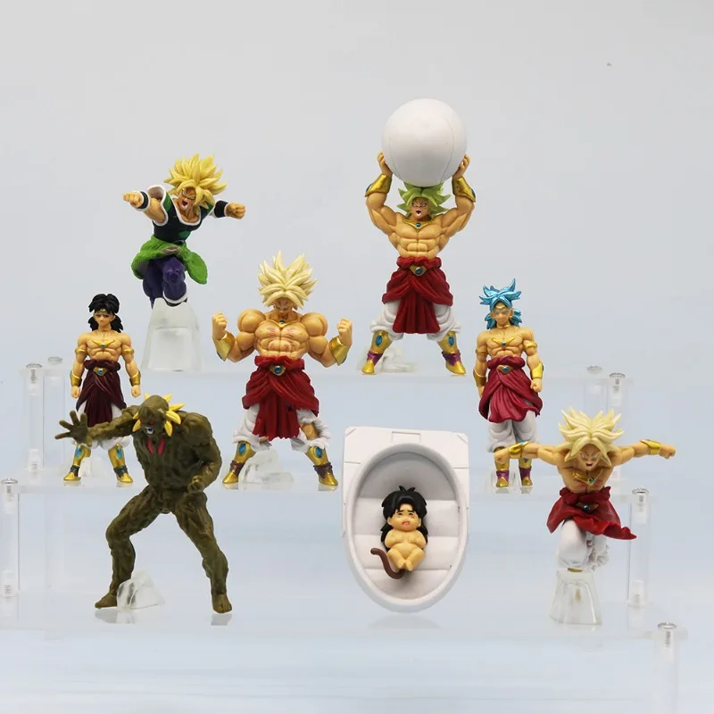

8 Pcs / Set of “Dragon Ball Z” Anime All Form Broly Action Figure Character Doll PVC Sculpture Series Model Collection Toy Gift
