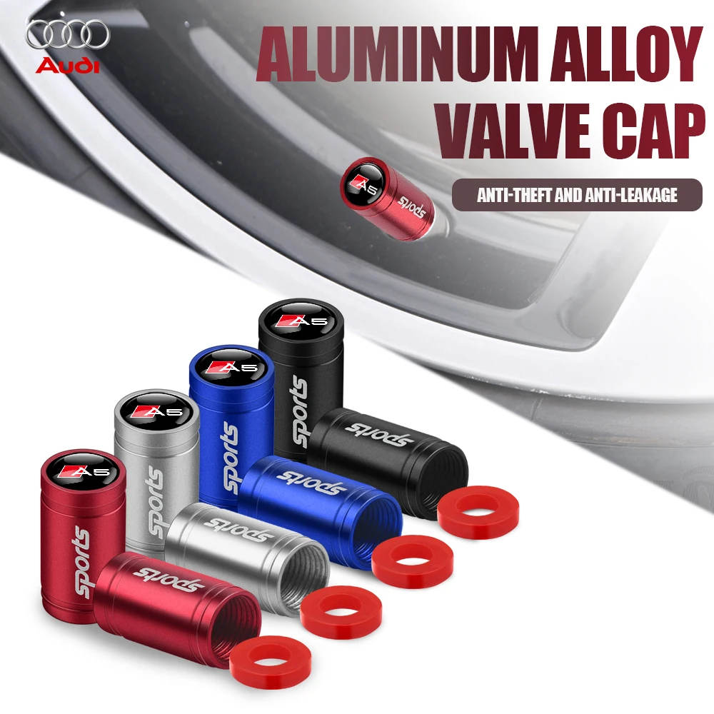 4-Piece Decorative Tire Valve Stem Caps for Cars, Motorcycles, and Bicycles