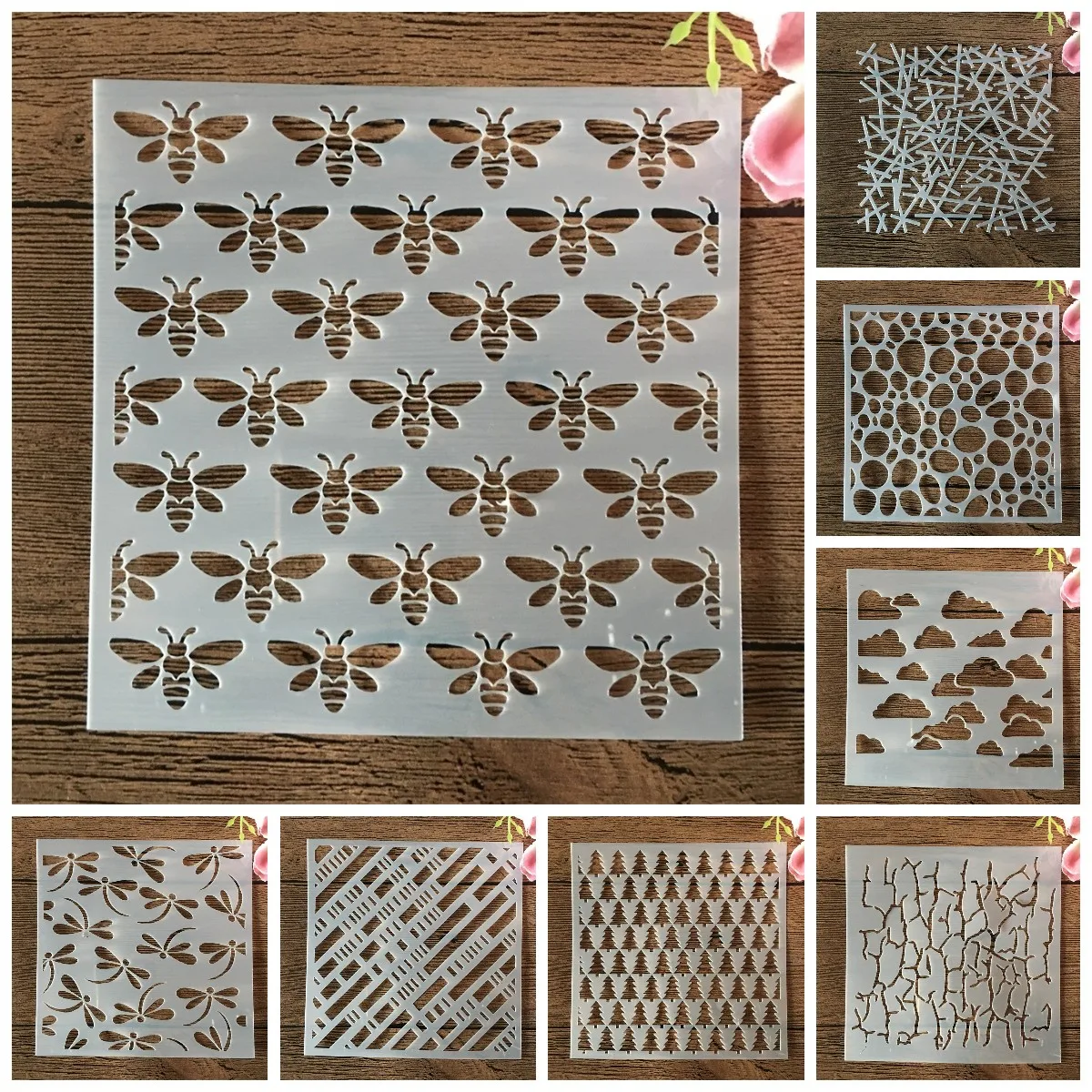 LiME LiNE Honeycomb Airbrush Stencil for Custom Paint