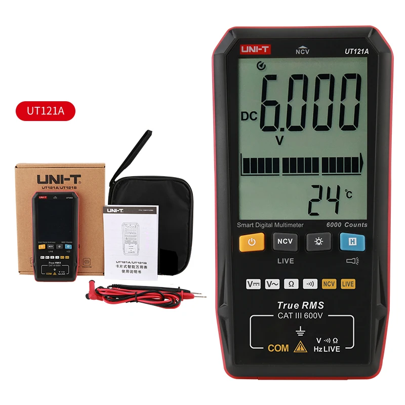 UNI-T UT121A/B UT122 Smart Digital Multimeter True RMS Voltage Frequency Dual Display NCV LIVE Auto Range 6199 Count Meter