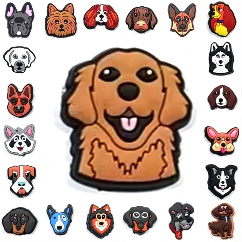 

10 PCS Pets Lovers All Kinds Of Dogs Cute Animals Decorations Fit Hole Shoes Gift For Children