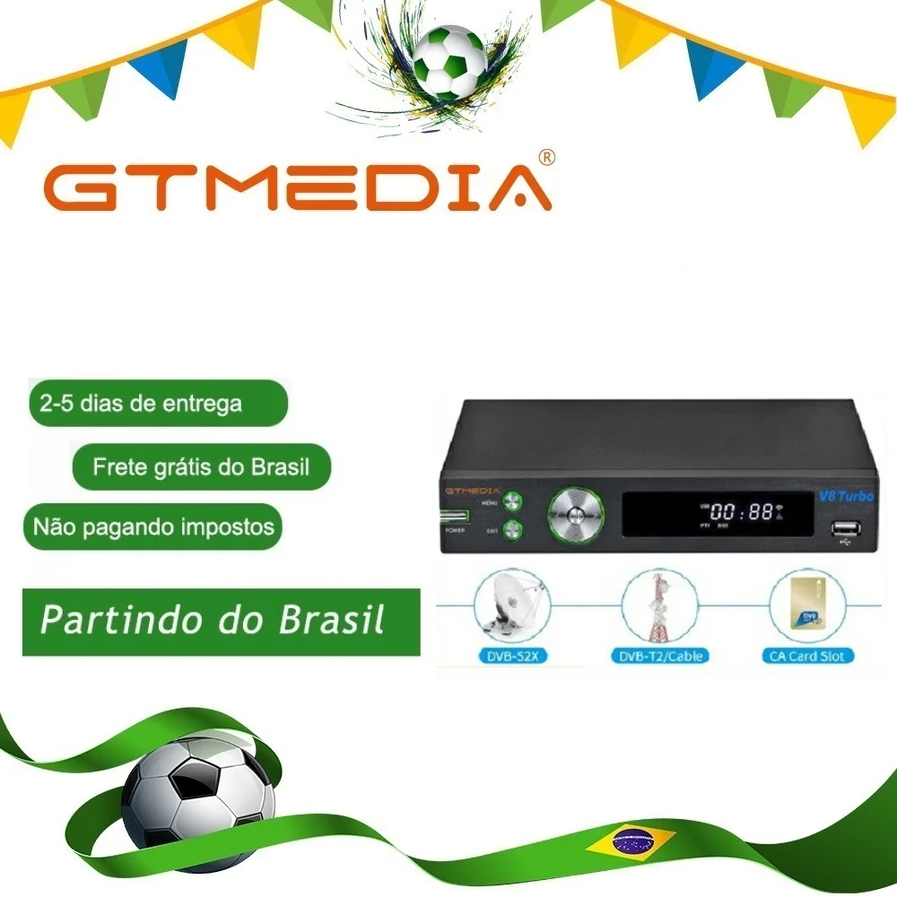 

ТВ-приемник GTMEDIA V8 Turbo, спутниковый ресивер 1080P Full HD DVB-S2 T2, кабель-Тернер H.265, встроенный Wi-Fi Youtube, телевизионный декодер