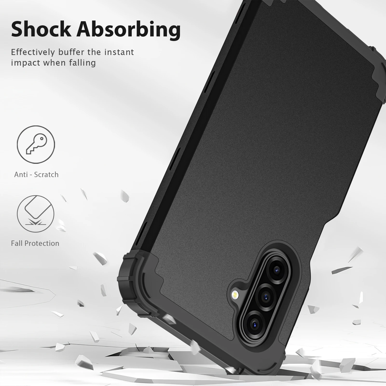 Heavy Duty 3-in-1 Armor Phone Case - Silicone Plastic Cover