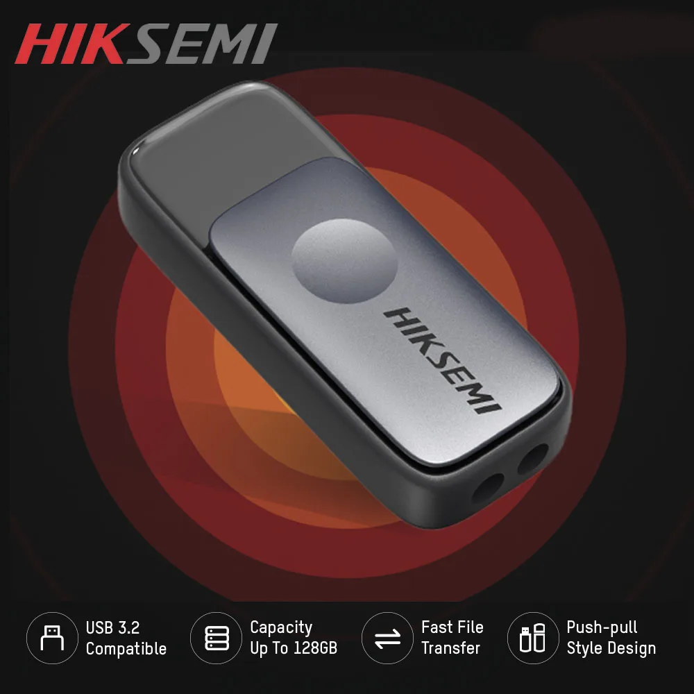 HIKSEMI USB 3.2 High Speed Flash Drive Pen Drive Waterproof Flash Disk Mini  Memory Sticks 128GB U Disk Pen Drive