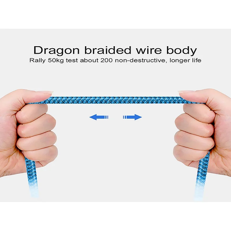 High-Speed USB A to Type C Nylon Braided Charging & Data Cable - Durable Android Phone Accessory, 1M/2M/3M Lengths