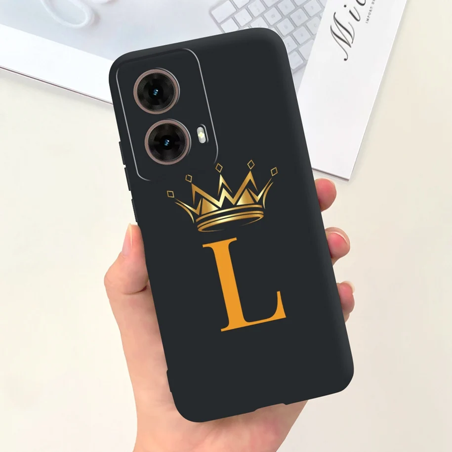 Luxury Initial Letters Soft Silicone Protective Case - Shockproof Bumper Cover