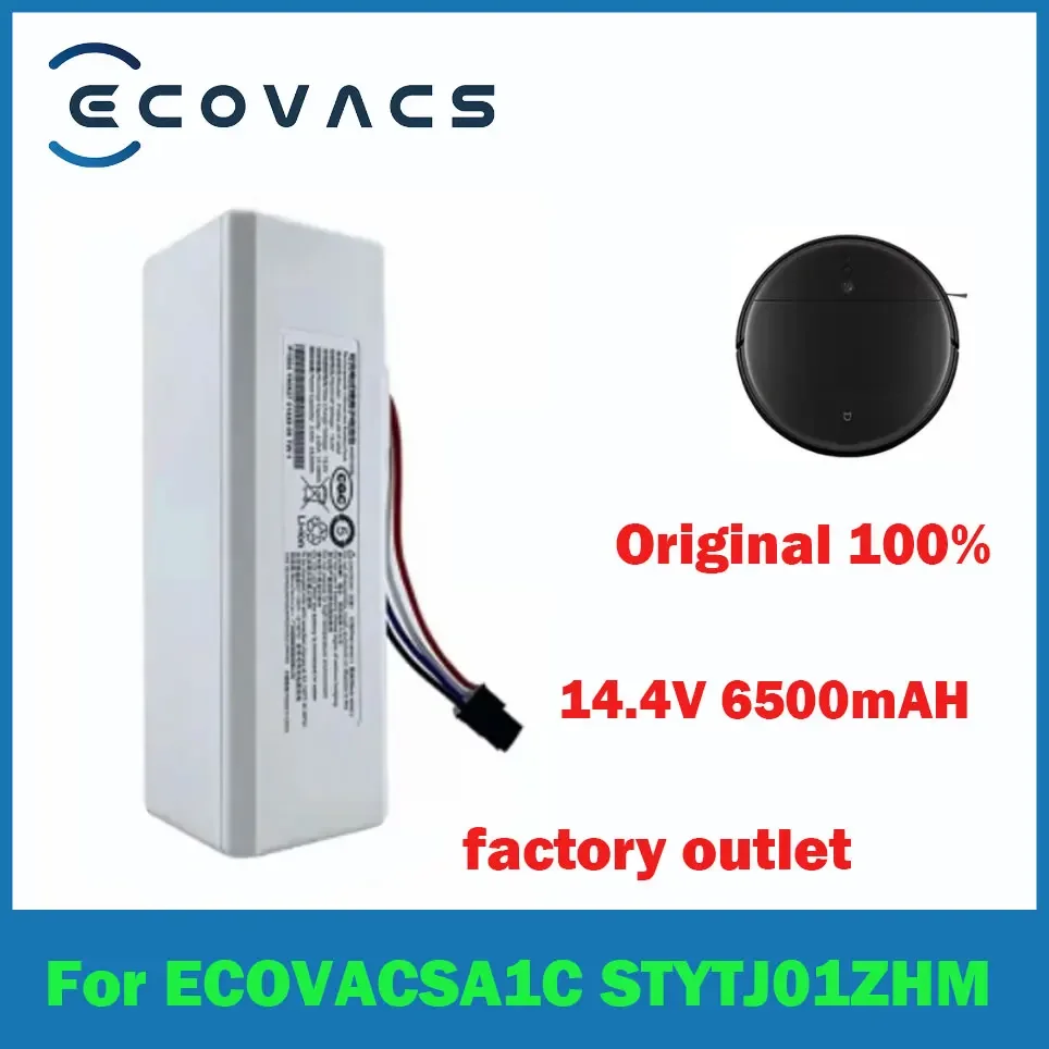 

ECOVACS 14.4V 6500Mah Robot Batterij 1C P1904-4S1P-MM Voor ECOVACS A1C Robot Vacuüm Mop Cleaner Accessoires Onderdelen