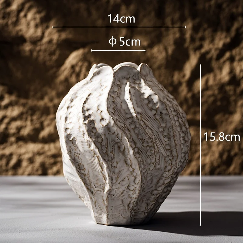 CAPIRON Nordic Irregular Ceramic Vase for Pampas Grass Home Bedroom Living Room Table Centerpiece Decoration Accessories Desk 5