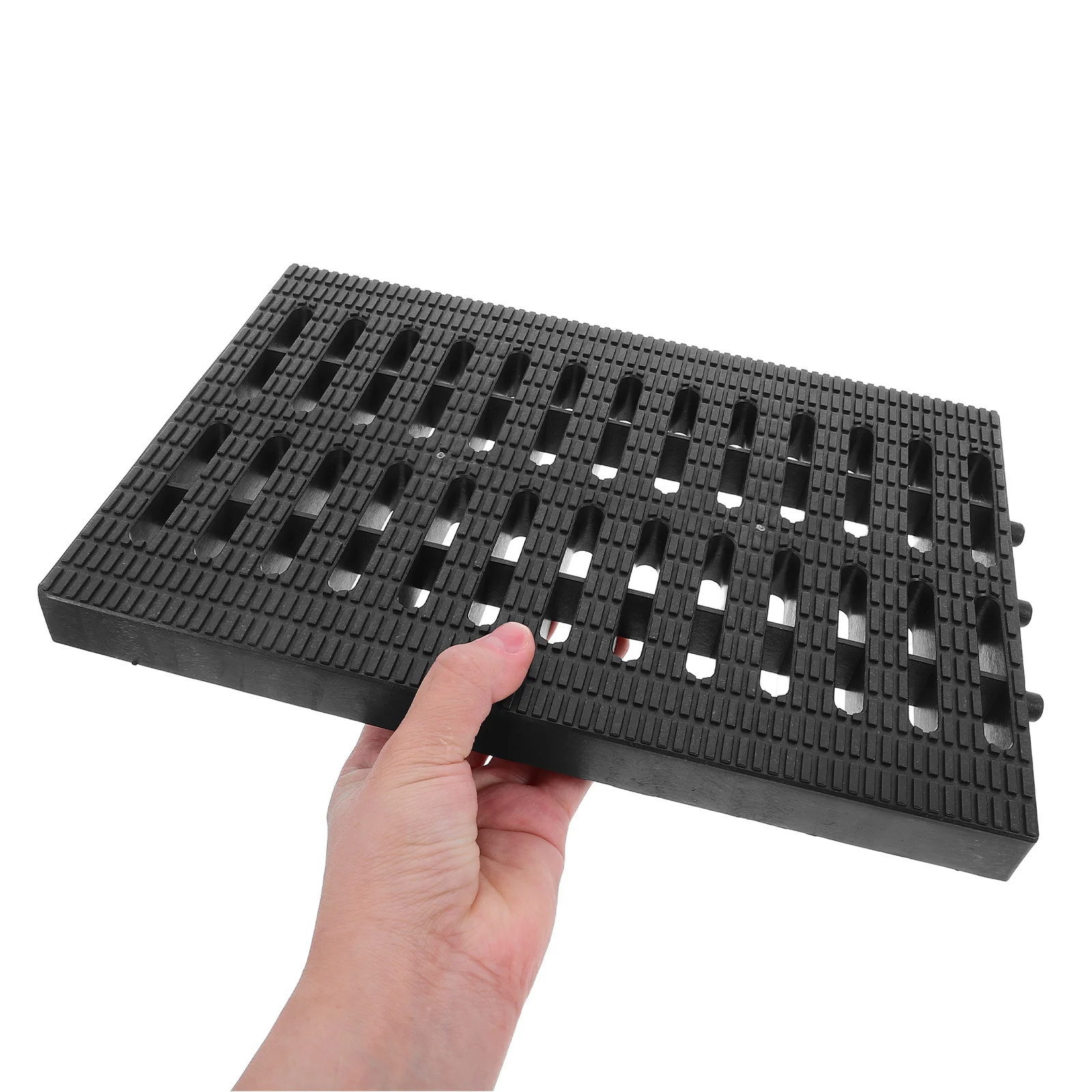 ตะแกรงระบายน้ำพลาสติกแบบกลวง รูปทรงสี่เหลี่ยมผืนผ้า สำหรับกลางแจ้ง ฝาปิดท่อระบายน้ำในครัว โรงรถ ห้องใต้ดิน ตะแกรงระบายน้ำพลาสติก 1