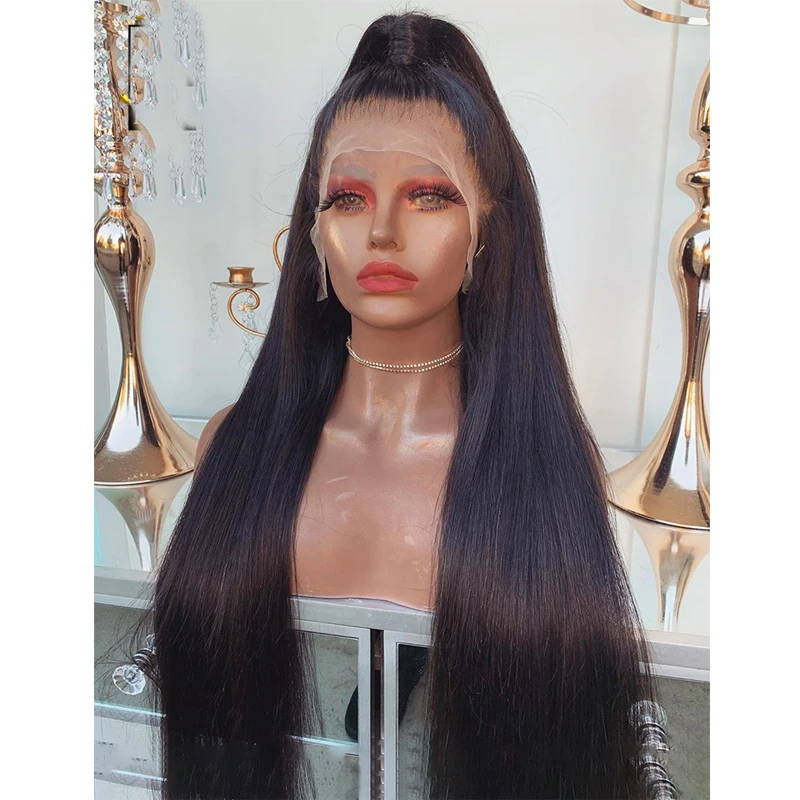 

180%density 26inch straight wig Women Lace Front Wigs free part Comfortable to we Natural hairline With Baby Natural softness