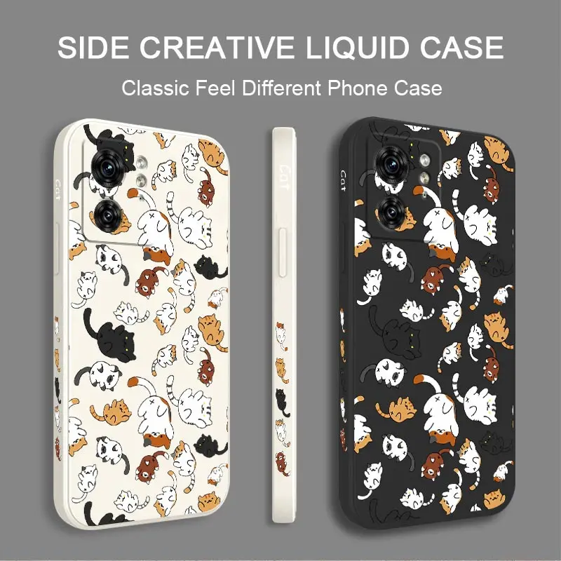 Rolling Cat Silicone Phone Case, Scratch-Resistant Shockproof Protector