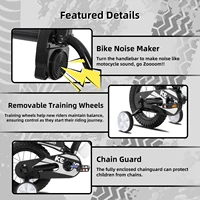 Vélo pour enfants de style motocross KEANO pour garçons et filles de 3 à 7 ans, vélos de 12 et 16 pouces avec roues d'apprentissage et plaque d'immatriculation 4
