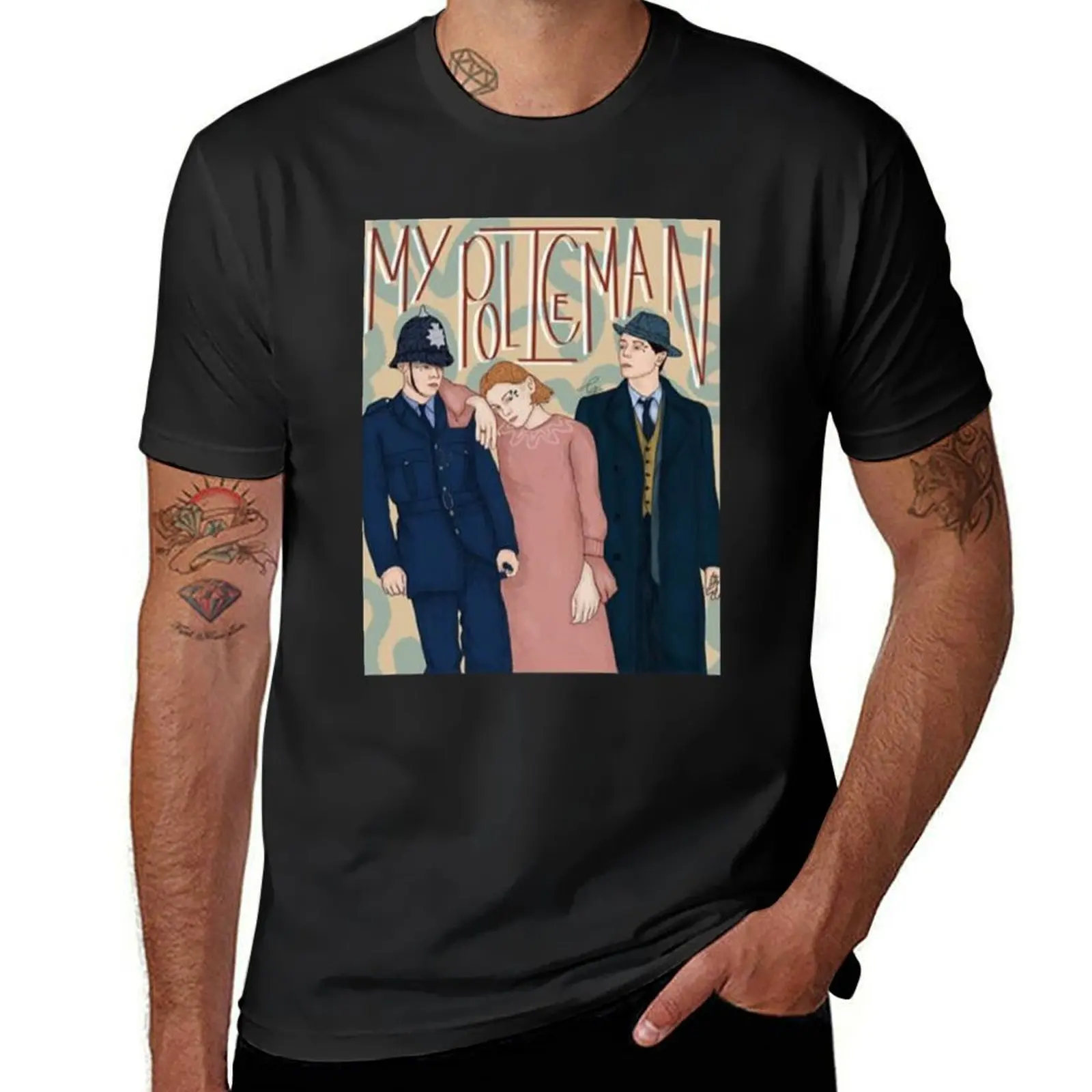 

My policeman retro T-Shirt customs design your own quick drying mens big and tall t shirts