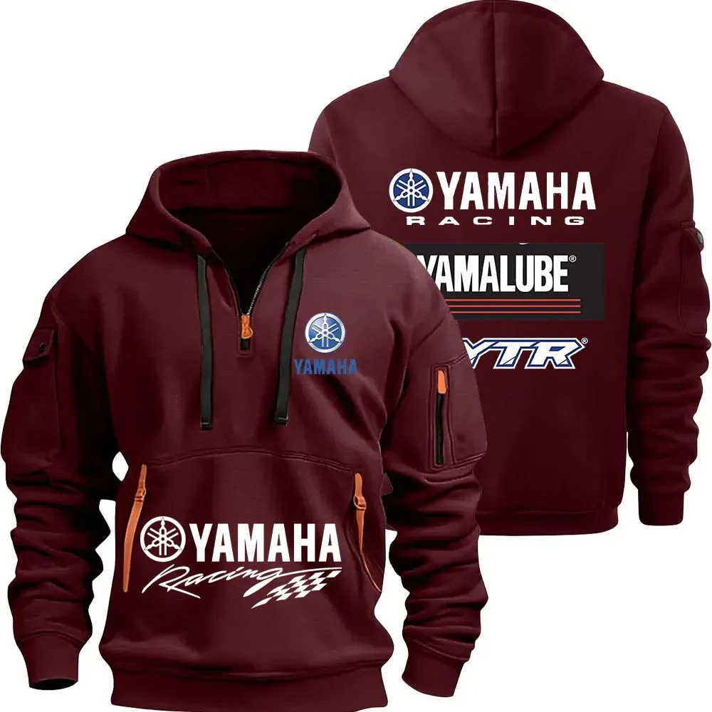 Yamaha YamaLube Logo Motorcycle Racing Team Men Half Zipper Hoodie Spring Male Sweatshirt Fashion Sports Men's Pullover Clothes - Blog Article