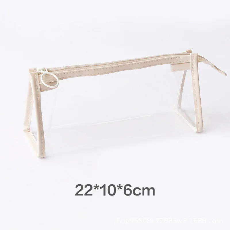 مقلمة شفافة سعة كبيرة حقيبة أقلام بسيطة Kawaii حقي...