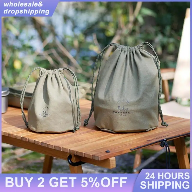 Canvas Storage Box Durable And Breathable Button Design Anti Splashing Canvas 3 Specifications Storage Bag Bag
