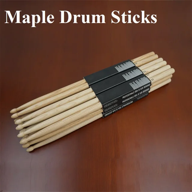 2 Paires Baguette Batterie 5A, Classiques Baguettes En Bois D'érable, Drumsticks De Batterie 5A, Pour Adultes, Enfants Et Débutants, Pour Instruments De Musique Professionnels