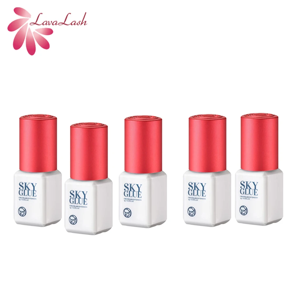 10 bottles/lot Original Korea Eyelash Extensions Sky glue with Red Cap 1-2 seconds dry time 6-7 weeks fastest and strongest glue 4