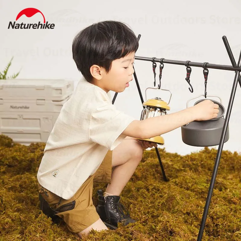 Naturehike Boy Cotton T-Shirt Summer Camping Children's Wear Outdoor Travel Short Sleeves T-Shirt Girls Solid Color Clothes