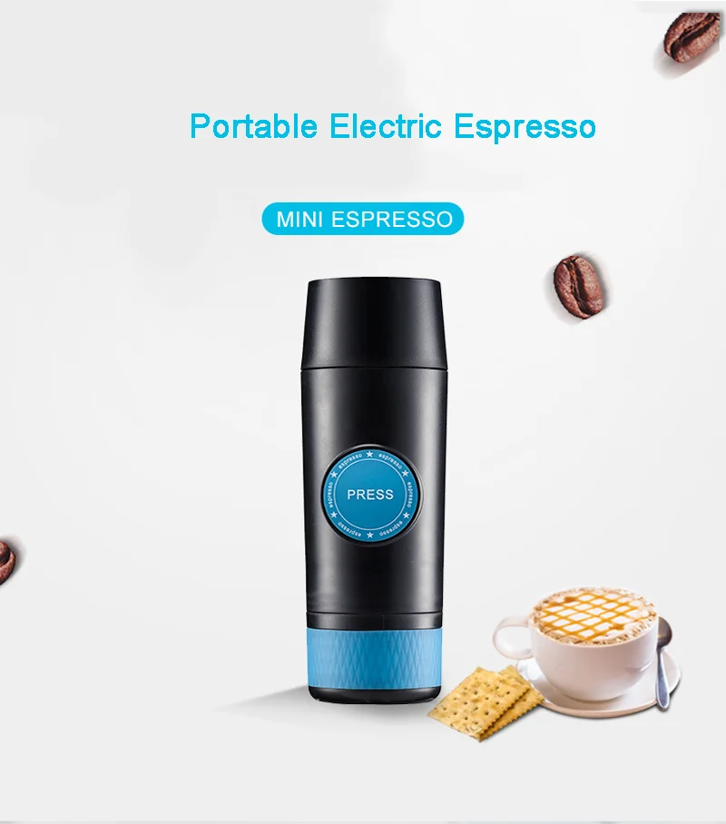 Capsule Coffee Machine USB Electric Mini Espresso Machine Hot and Cold Extraction Suitable for Capsule Coffee and Powder