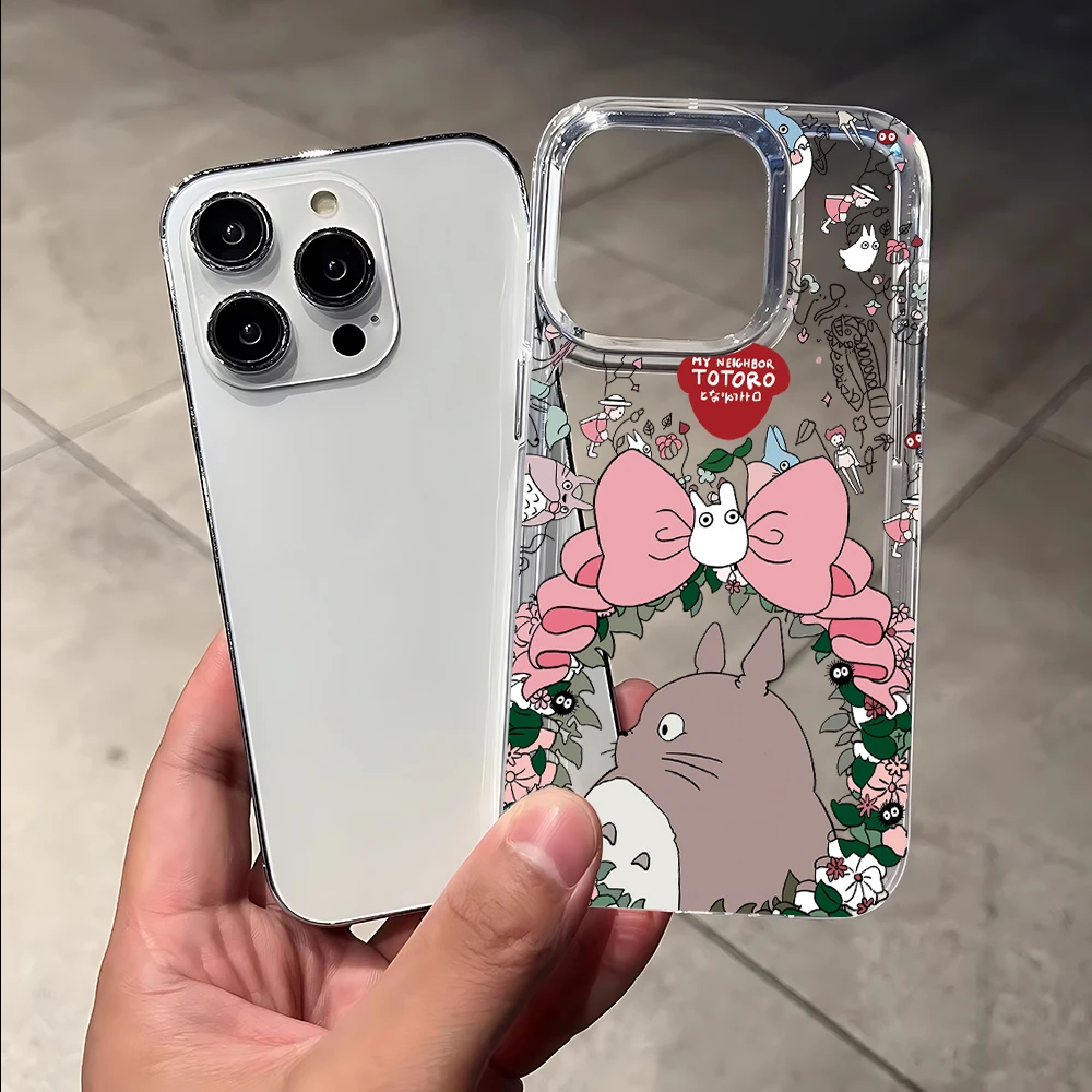 Charming Totoro Anime Clear Phone Case