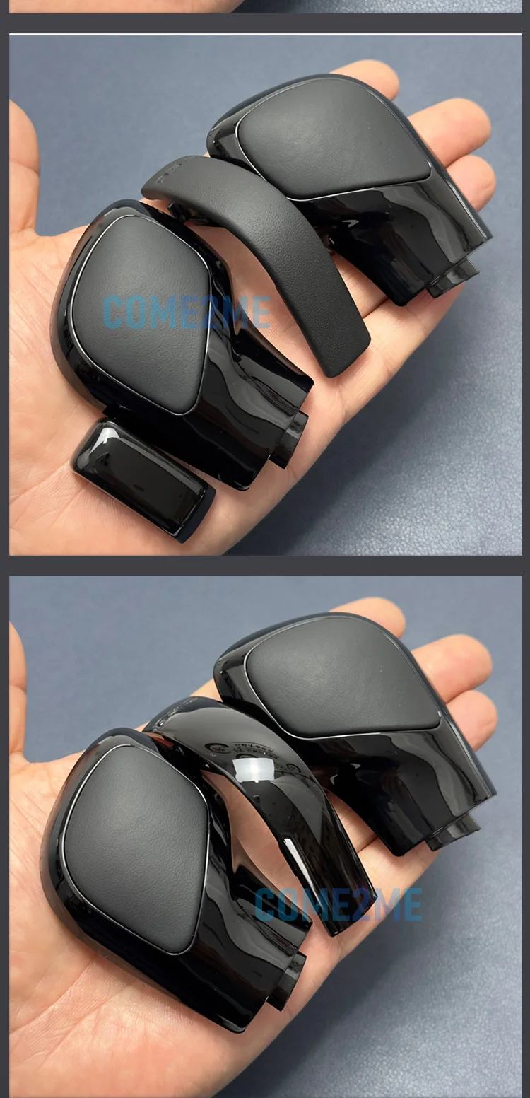 DSG Gear Shift Knob Side Cover Black Chrome Leather Carbon DSG Shift Knob For V