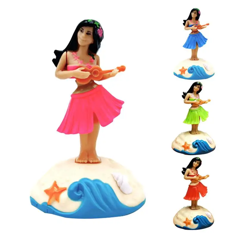 

Hawaiian Girl Dashboard Doll Solar Power Dancing Decoration Figurine Automotive Trim Tabletop Ornament Cartoon Dashboard Decor
